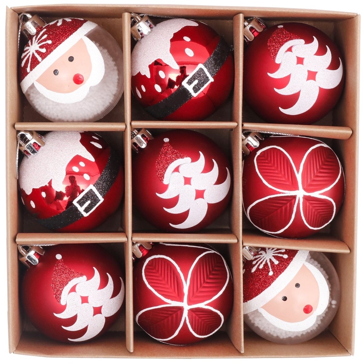 Shop For Santa Claus Round Ornament Bundle, Set of 9