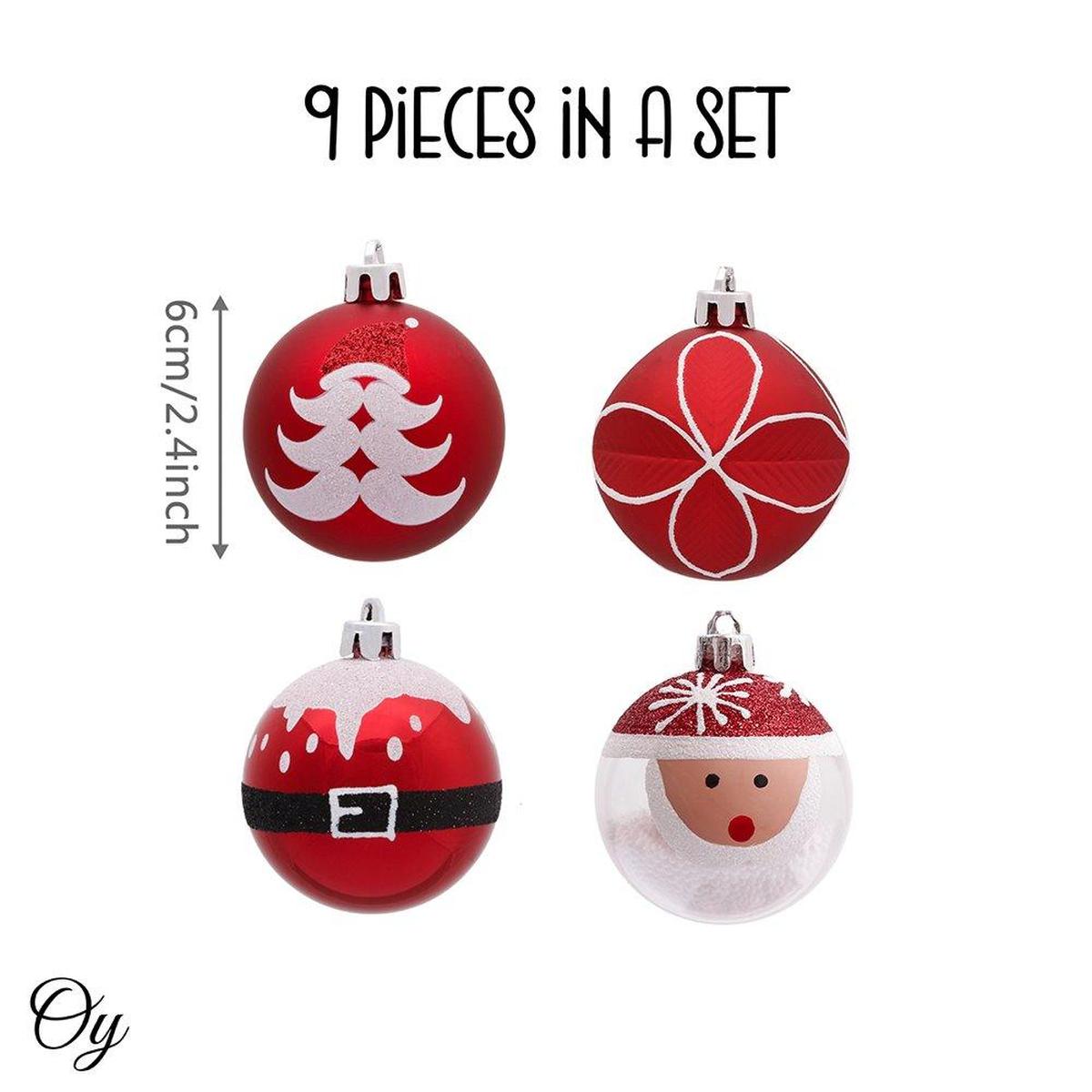 Shop For Santa Claus Round Ornament Bundle, Set of 9