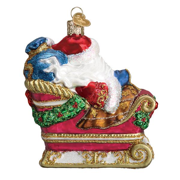 Shop For Santa In Sleigh Ornament