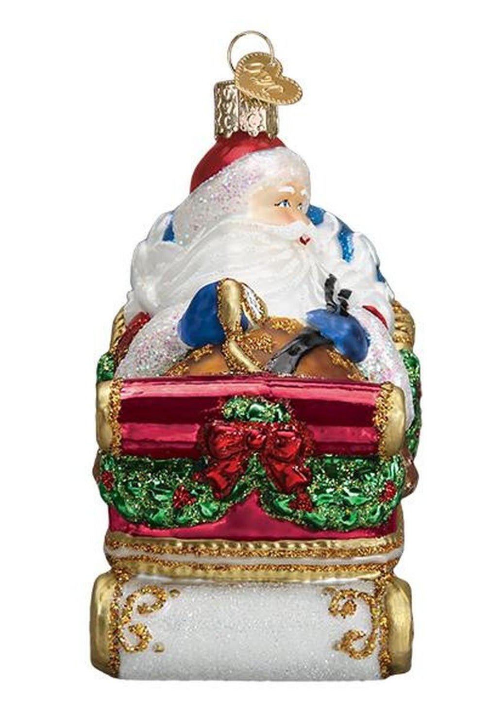 Santa In Sleigh Ornament