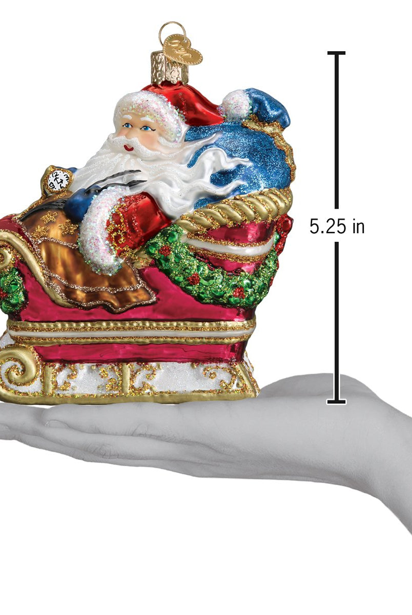 Shop For Santa In Sleigh Ornament