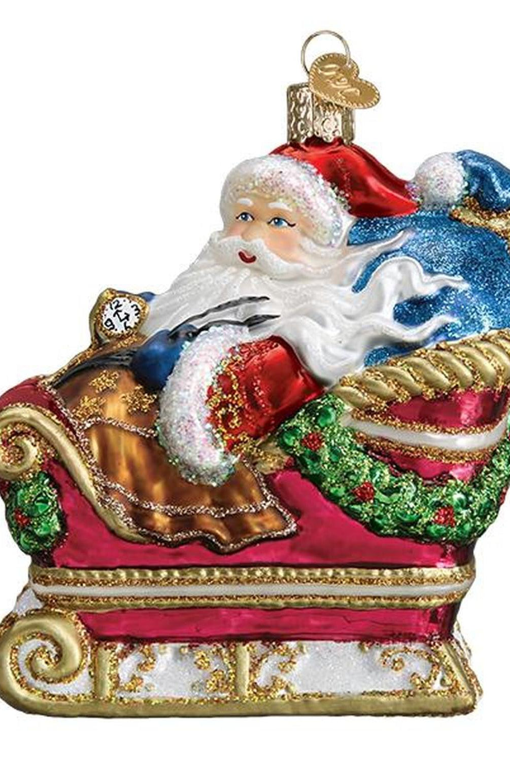 Santa In Sleigh Ornament