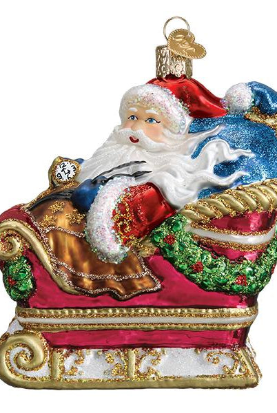 Shop For Santa In Sleigh Ornament