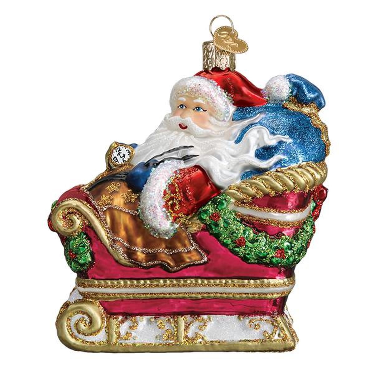Shop For Santa In Sleigh Ornament