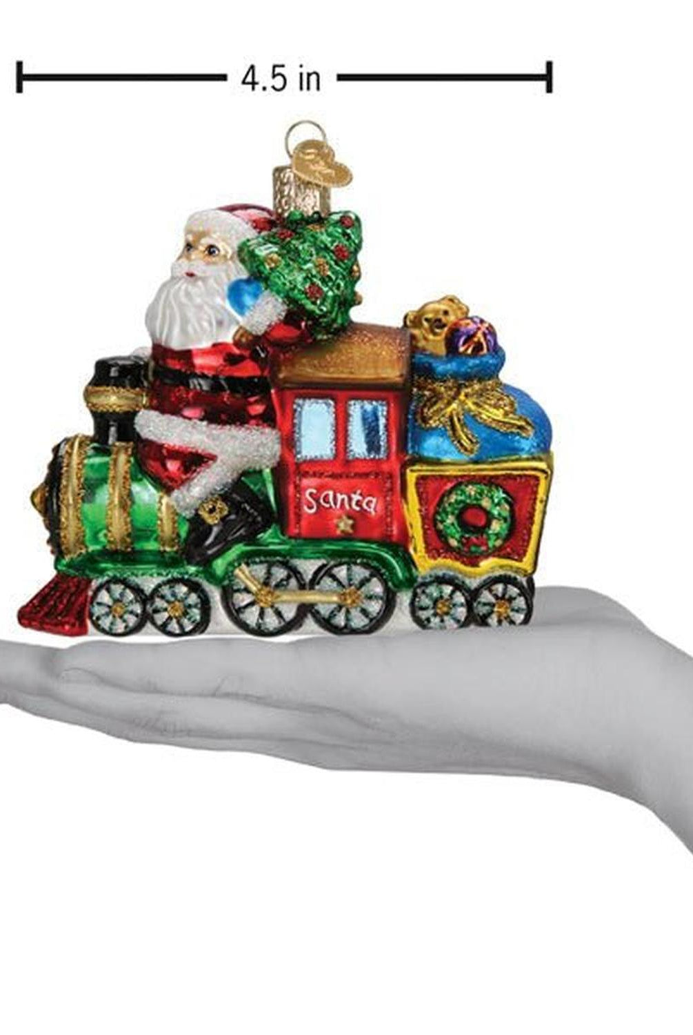Santa On Locomotive Ornament