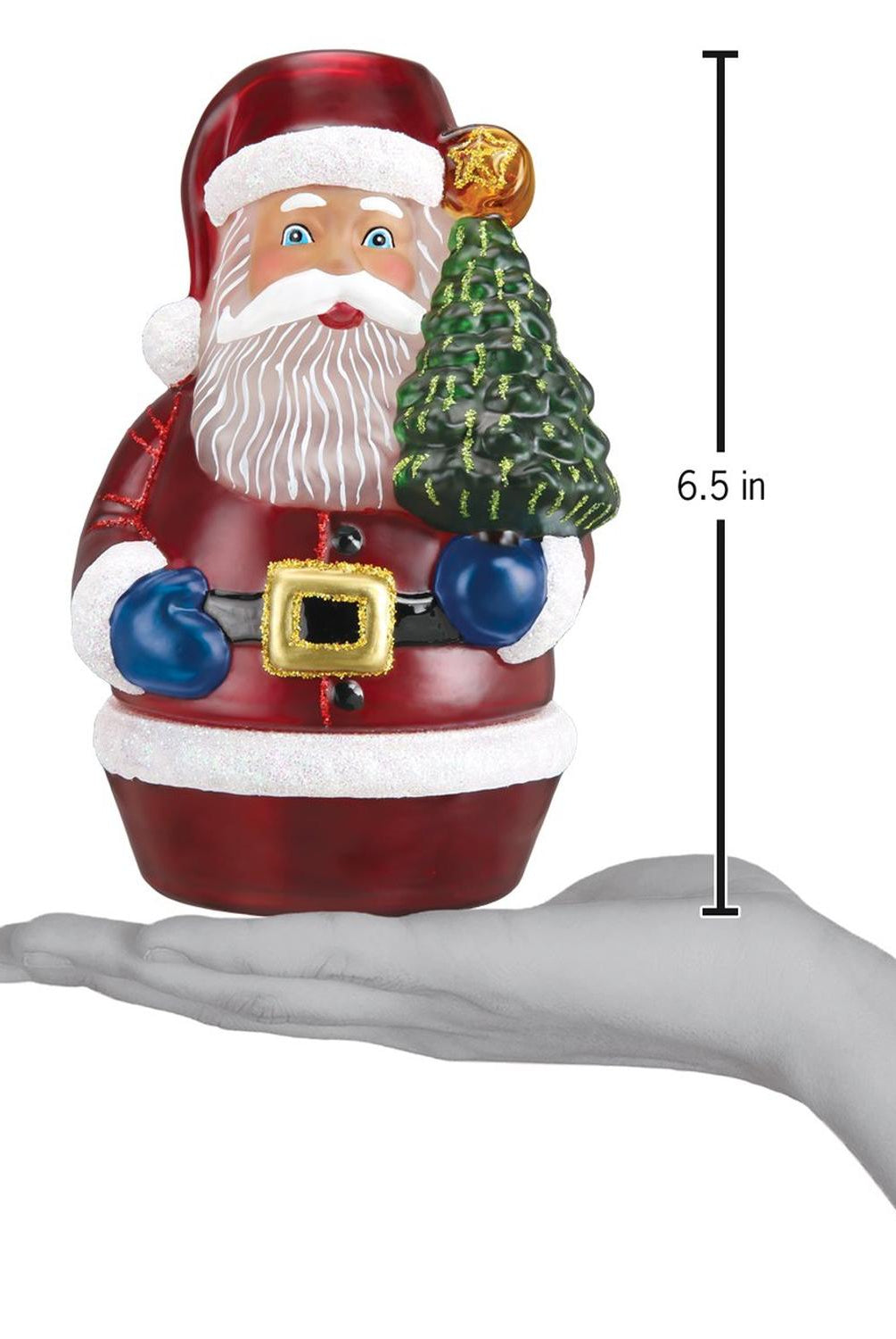 Santa With Tree Candle Light