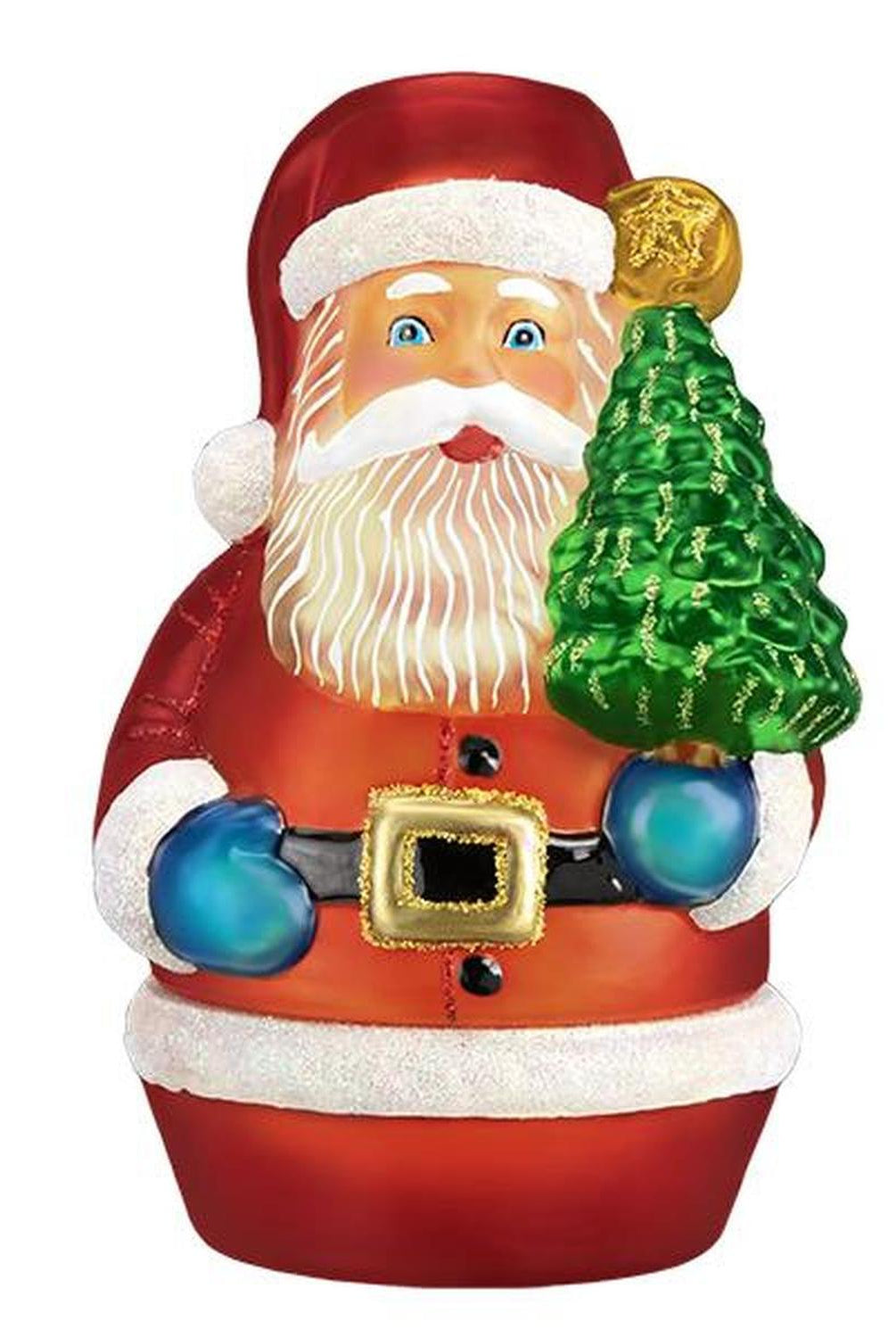 Santa With Tree Candle Light