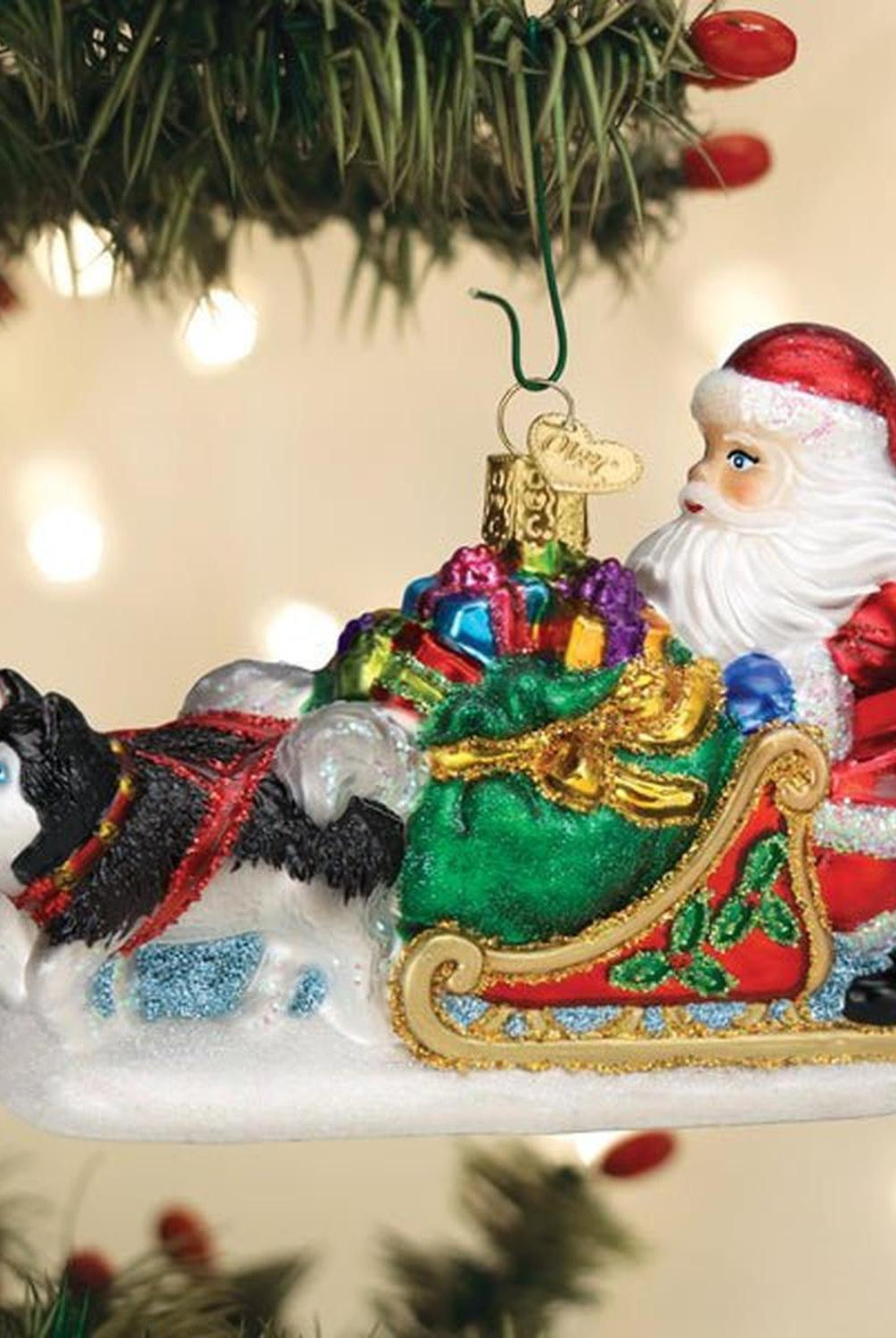 Santa's Dog Sled Ornament