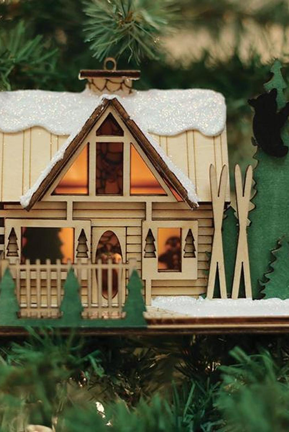 Santa's Ski Lodge Ornament
