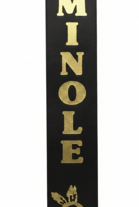 Shop For Seminole Indian Head Ribbon: (Black/Gold), Size 9
