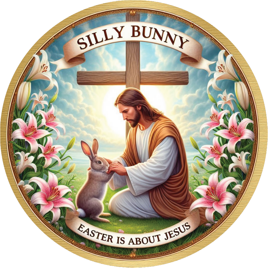 Shop For Silly Bunny Easter Is For Jesus Round Sign