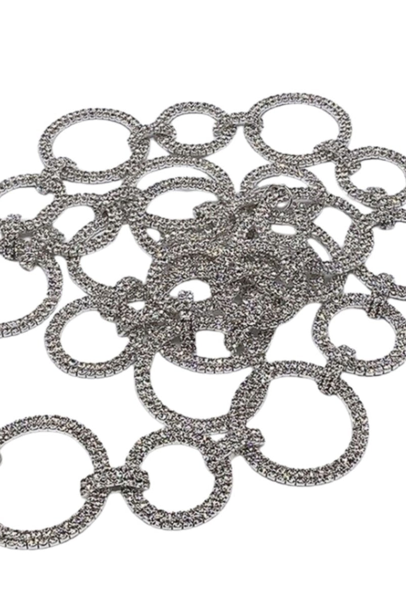 Shop For Silver Crystal Circle Christmas Garland, 36"