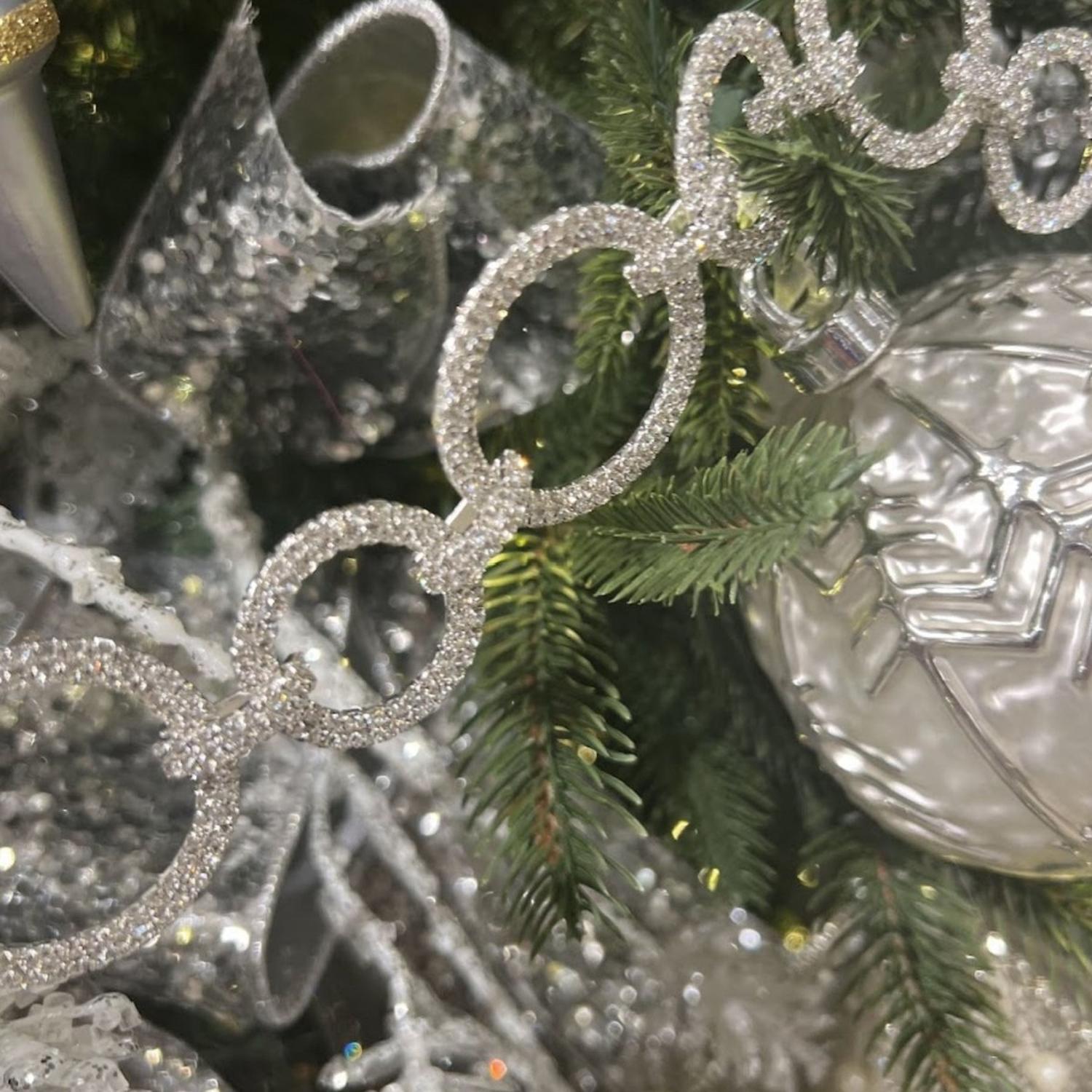 Shop For Silver Crystal Circle Christmas Garland, 36"