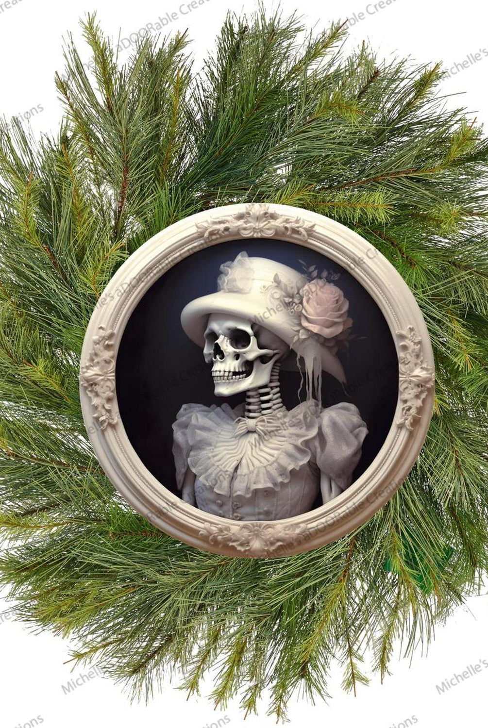 Skeleton Bride Portrait Sign