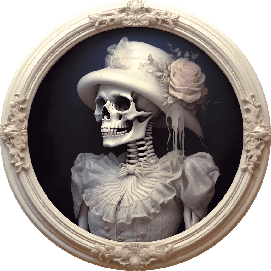 Shop For Skeleton Bride Portrait Sign
