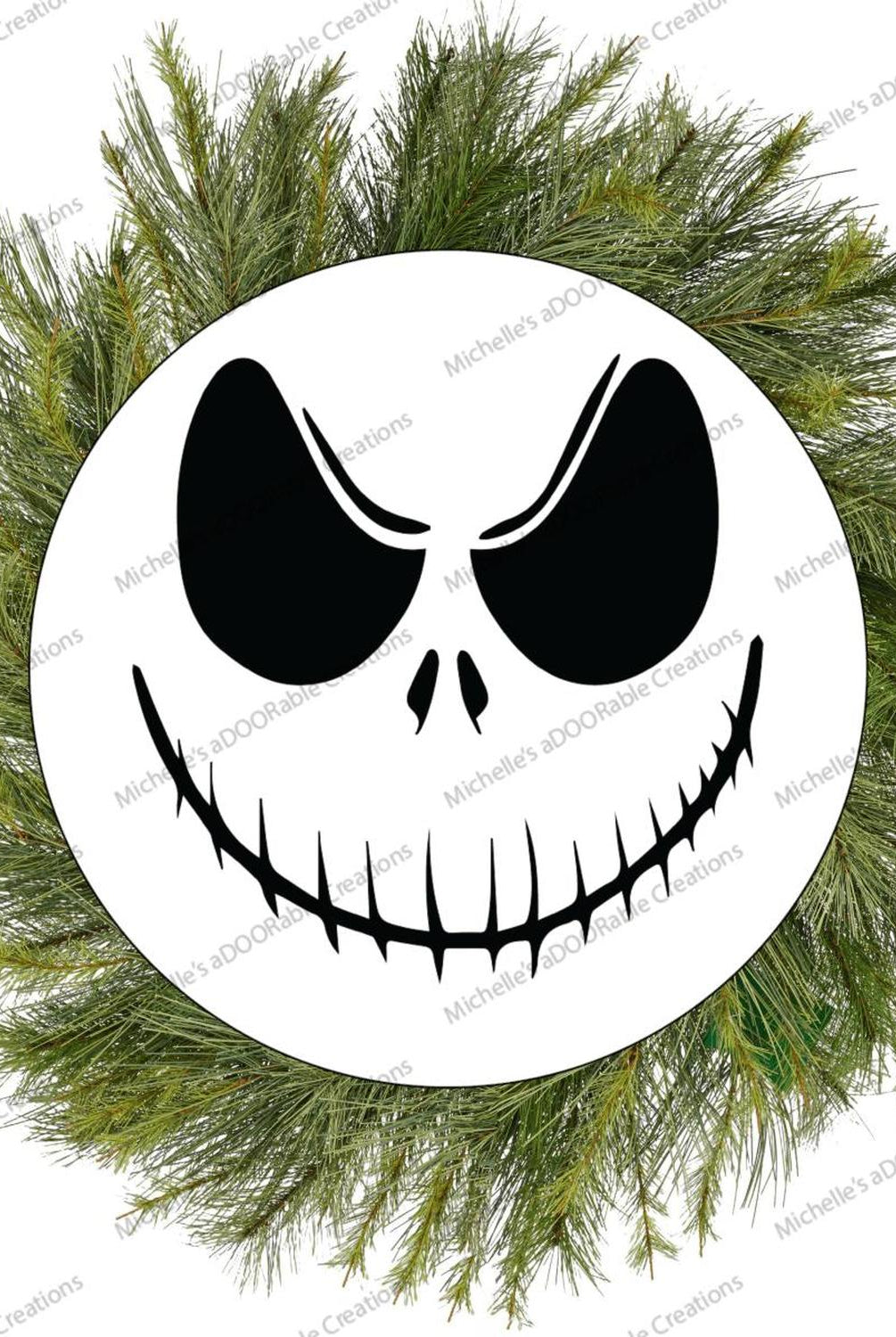 Skeleton Face Halloween Sign