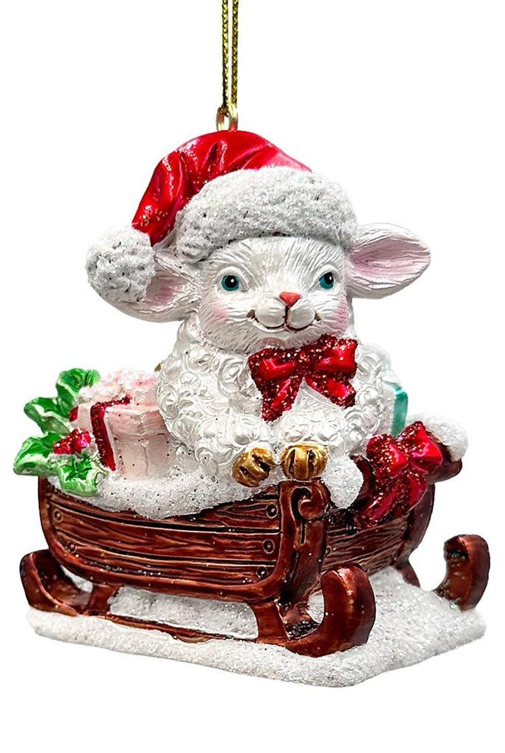 Sleigh-Borne Animal Ornaments, Set of 5