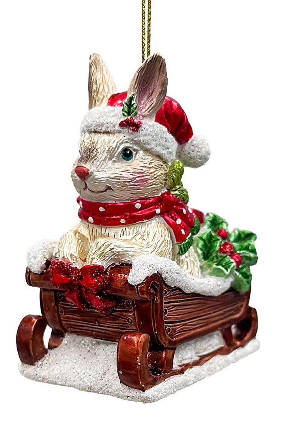 Sleigh-Borne Animal Ornaments, Set of 5