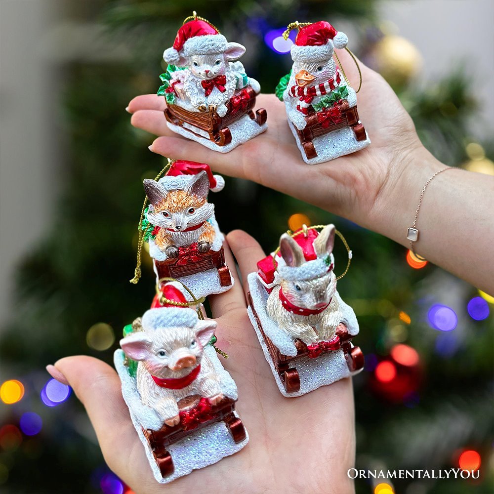 Shop For Sleigh - Borne Animal Ornaments, Set of 5