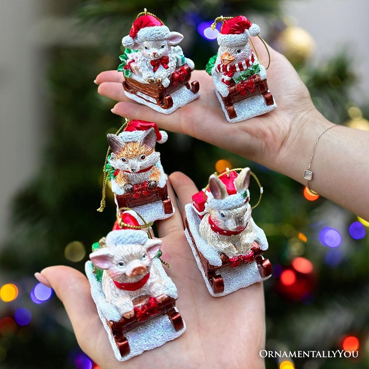 Shop For Sleigh - Borne Animal Ornaments, Set of 5