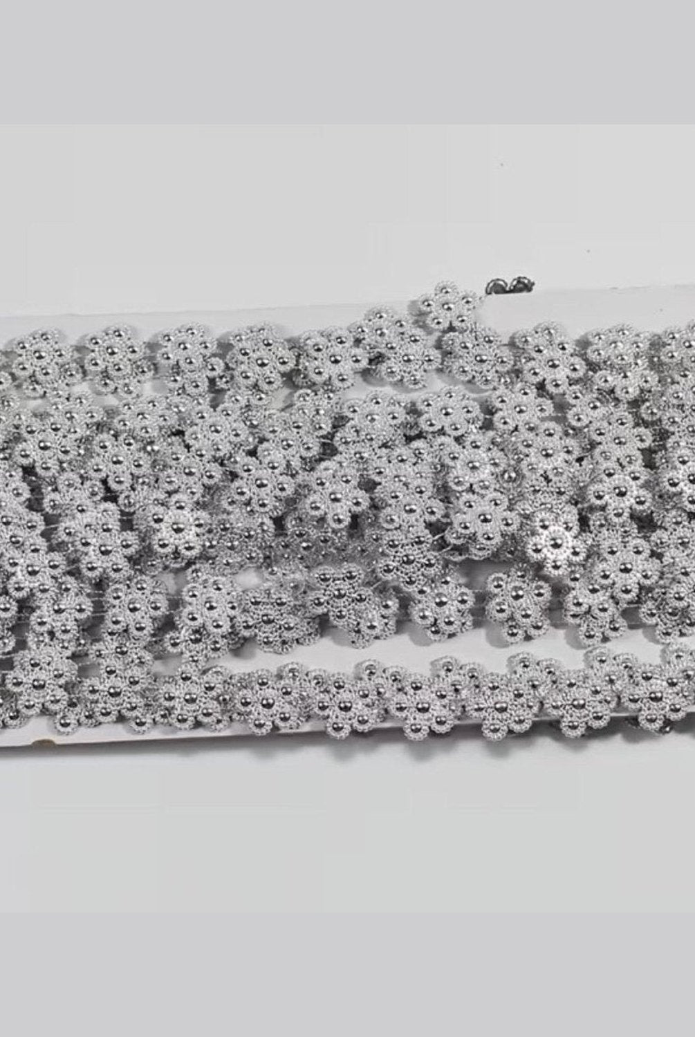 Shop For Snowflake Flower Rhinestone Bling Jewels: Silver (10 Yards)