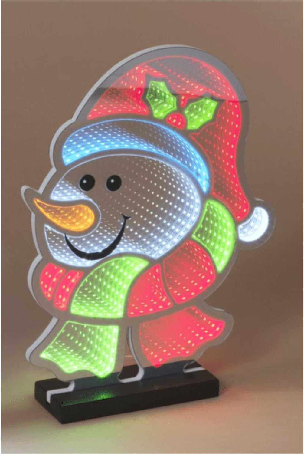 Snowman Infinity Light Display 15"H