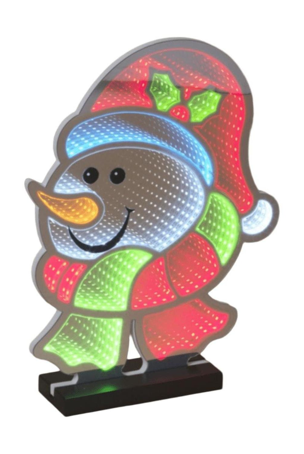 Snowman Infinity Light Display 15"H