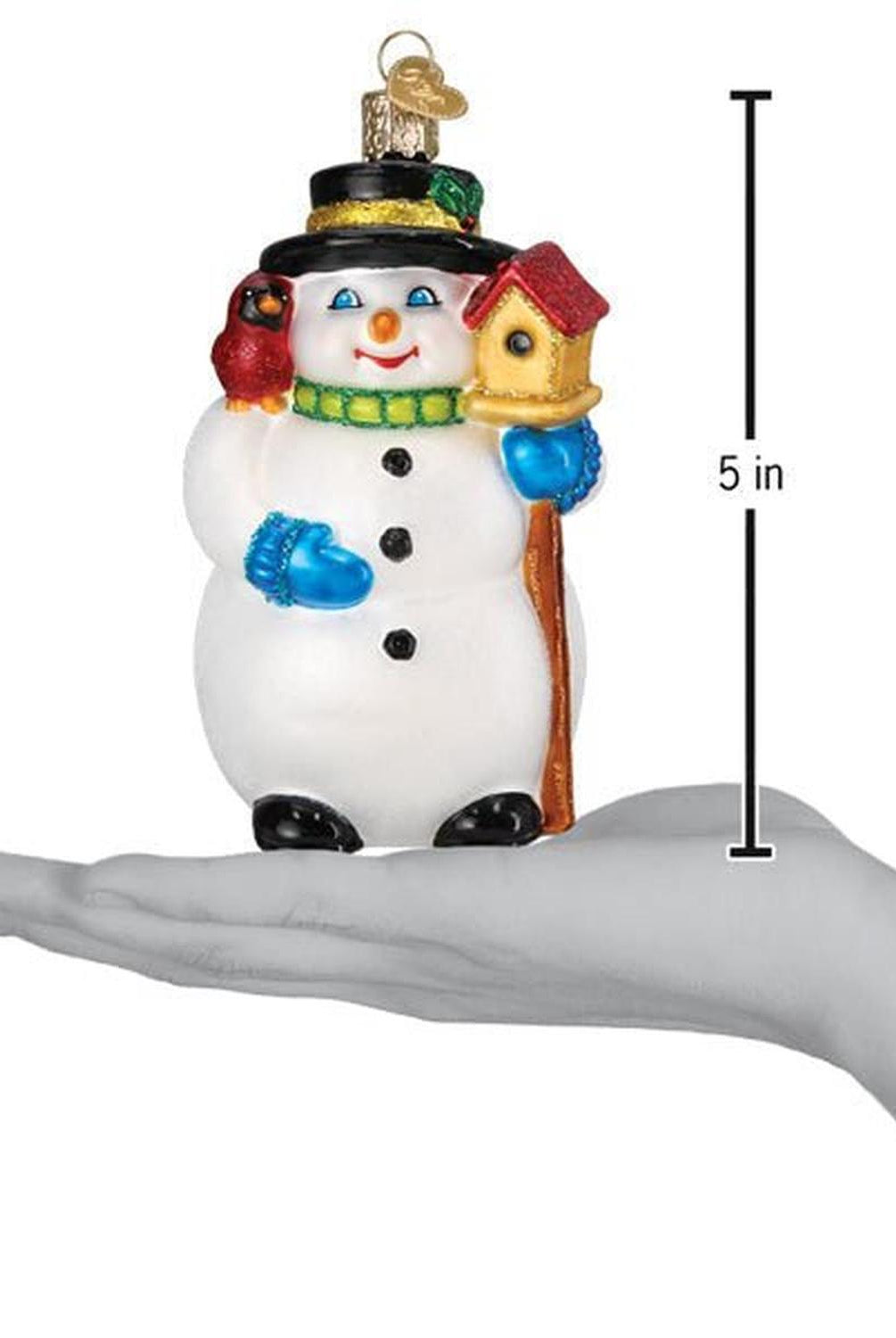 Snowman With Cardinal Ornament