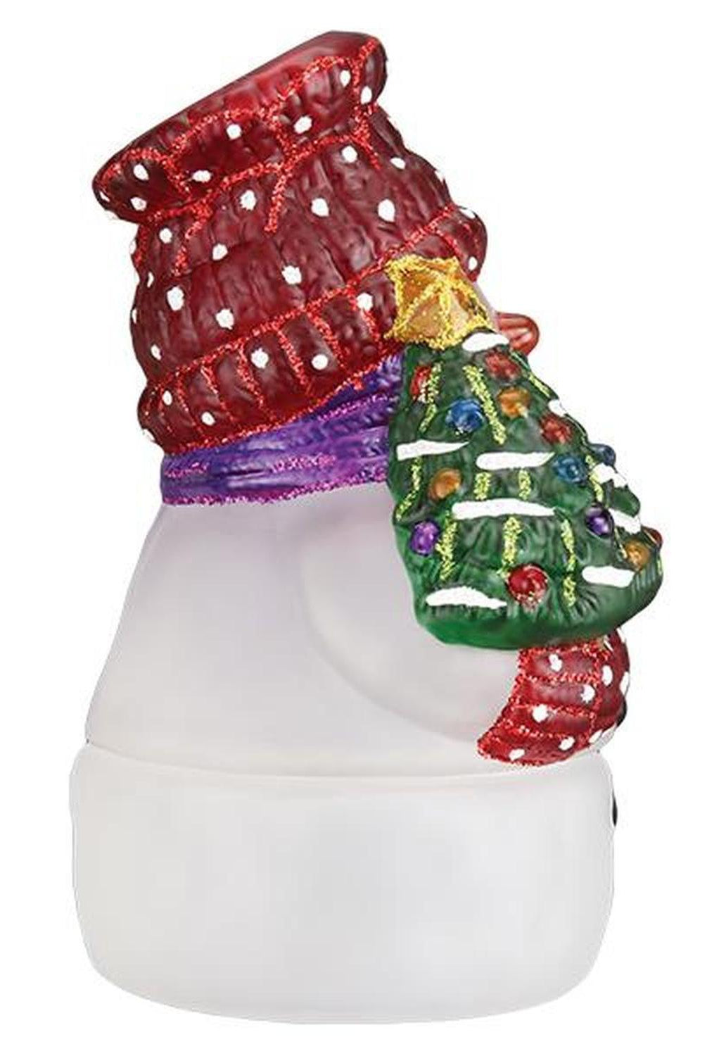 Snowman With Tree Candle Light