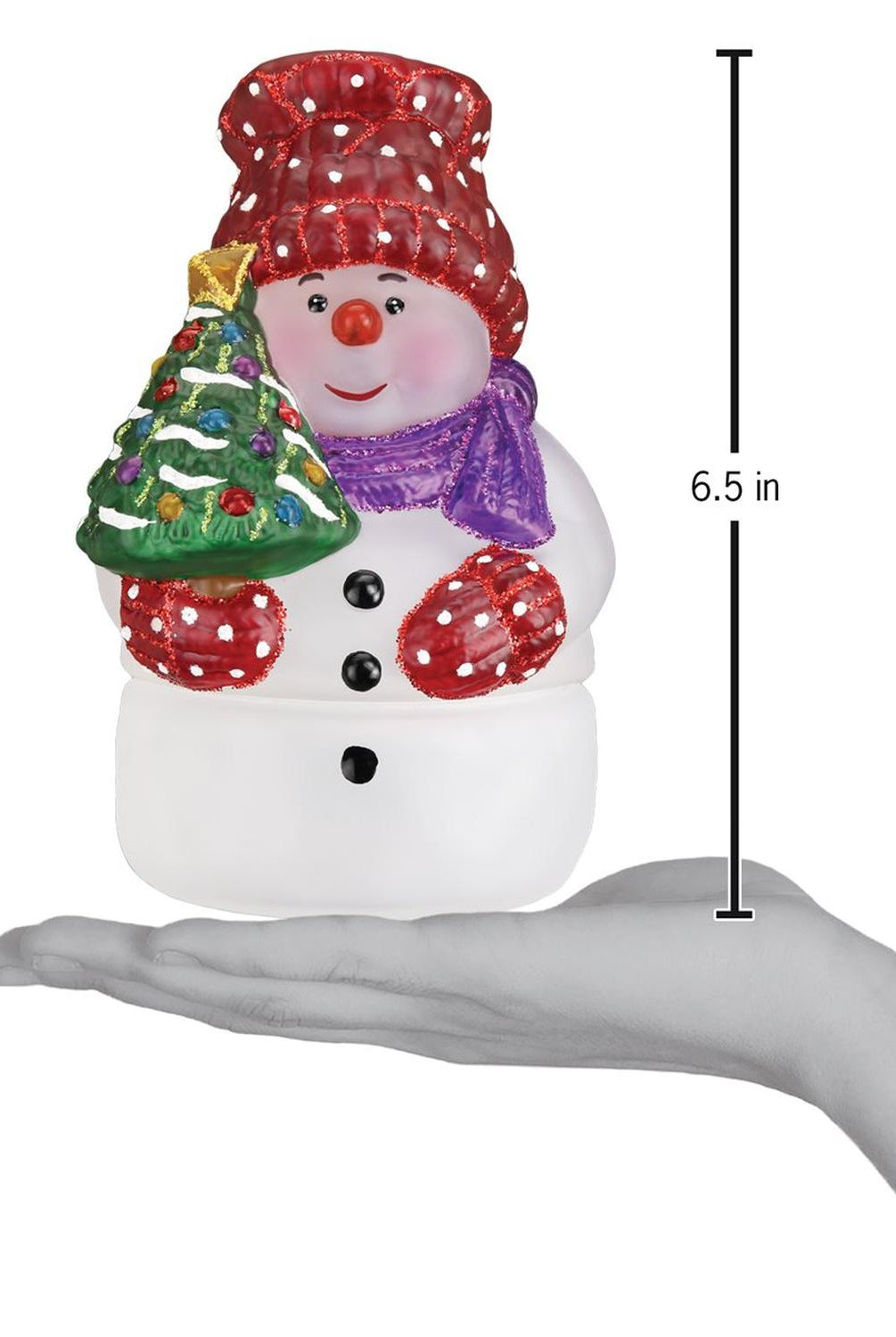 Snowman With Tree Candle Light