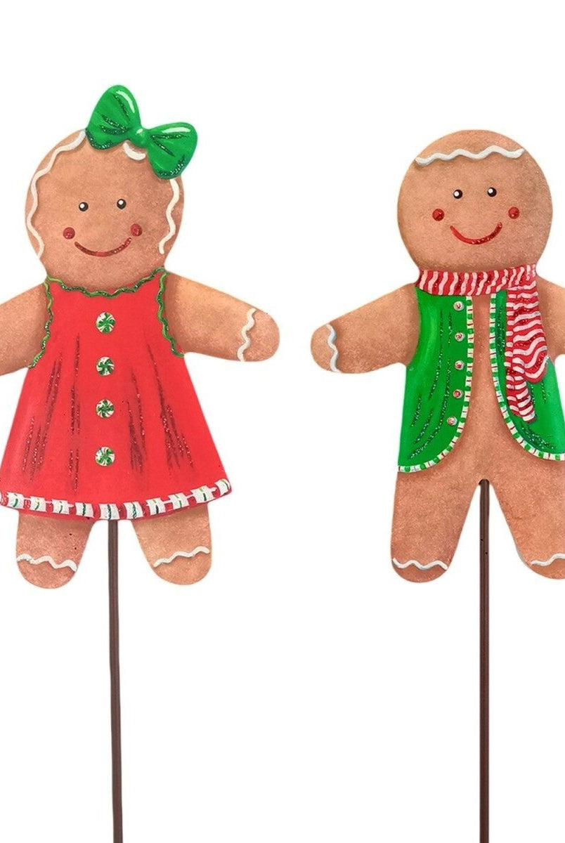Shop For Snowy Gingerbread Boy & Girl (Stake/Hanger/Easel) Set of 2