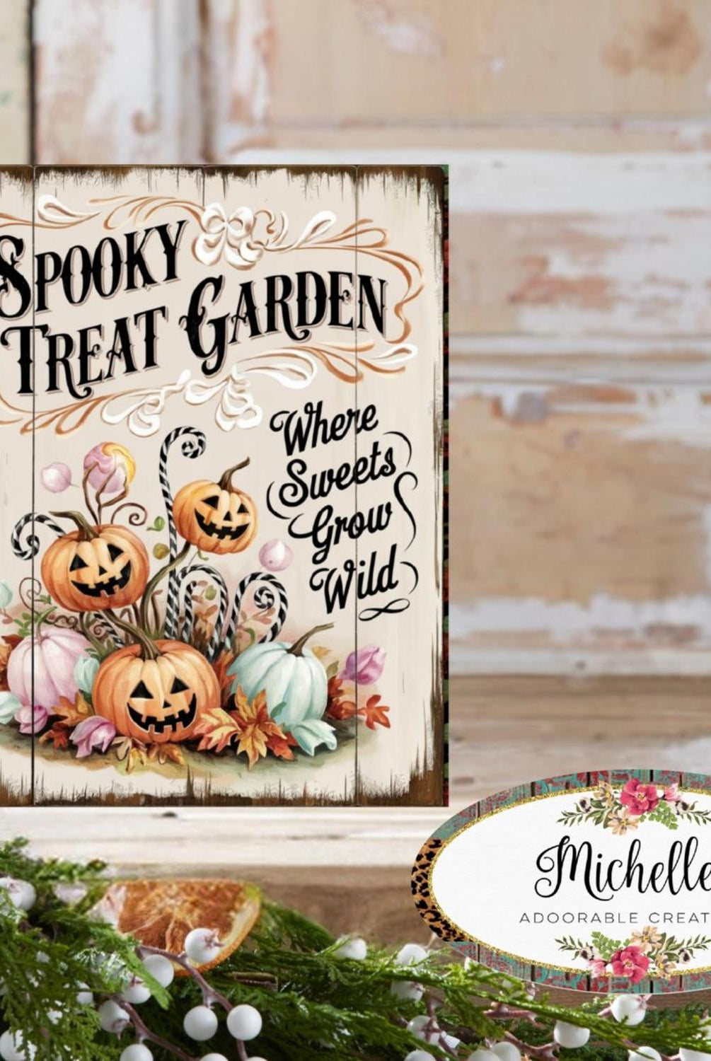Spooky Treat Garden Halloween Sign