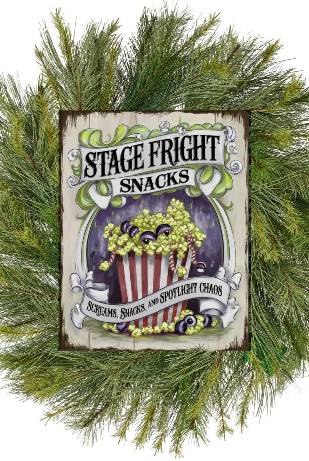 Stage Fright Snacks Halloween Sign