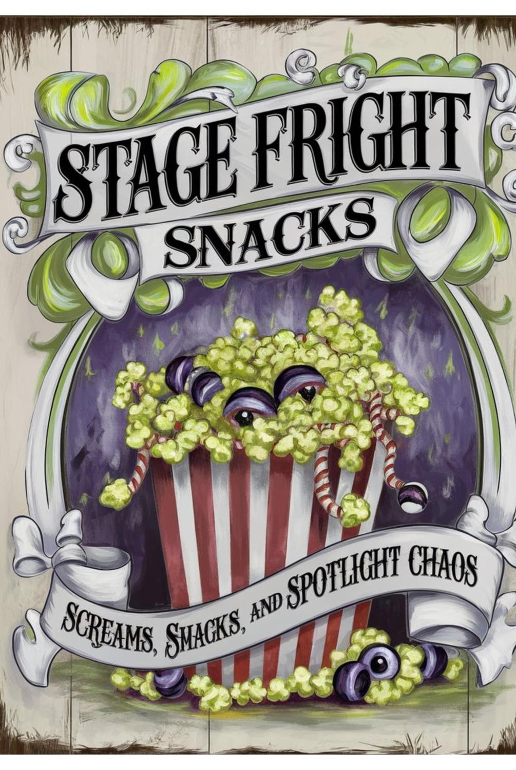 Stage Fright Snacks Halloween Sign