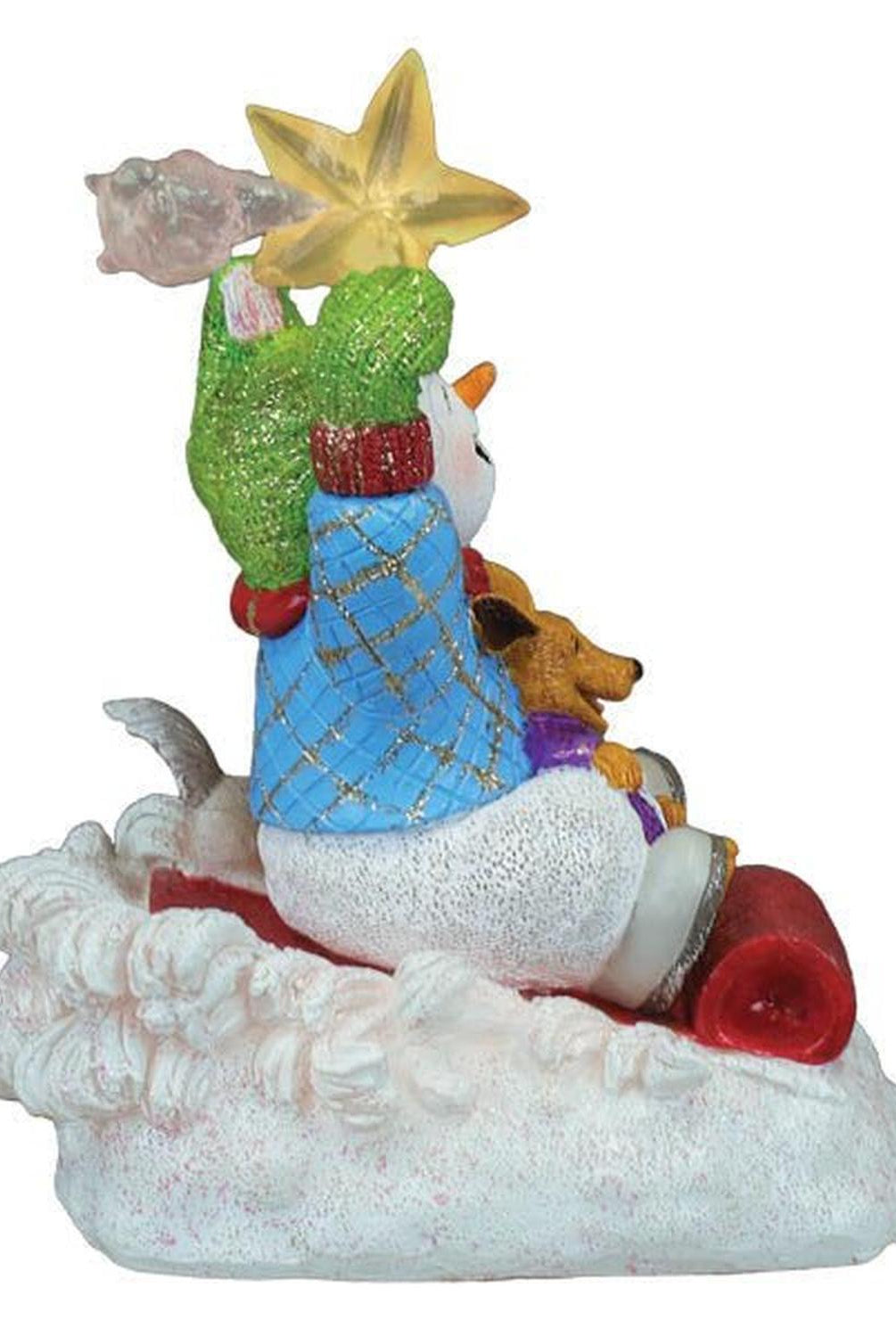 Star Powered Snow Boy Lighted Figurine