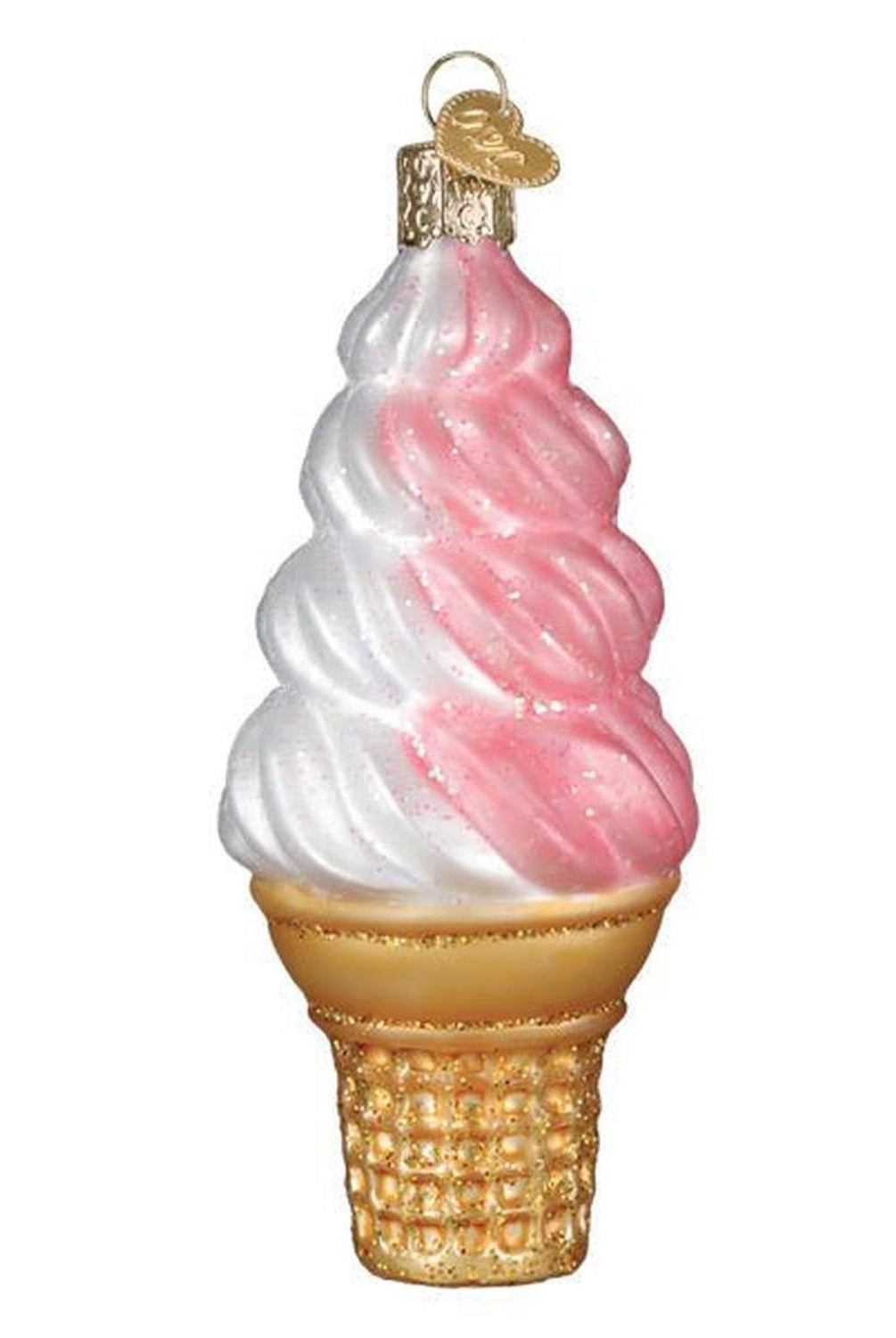 Strawberry Swirl Soft Serve Ornament