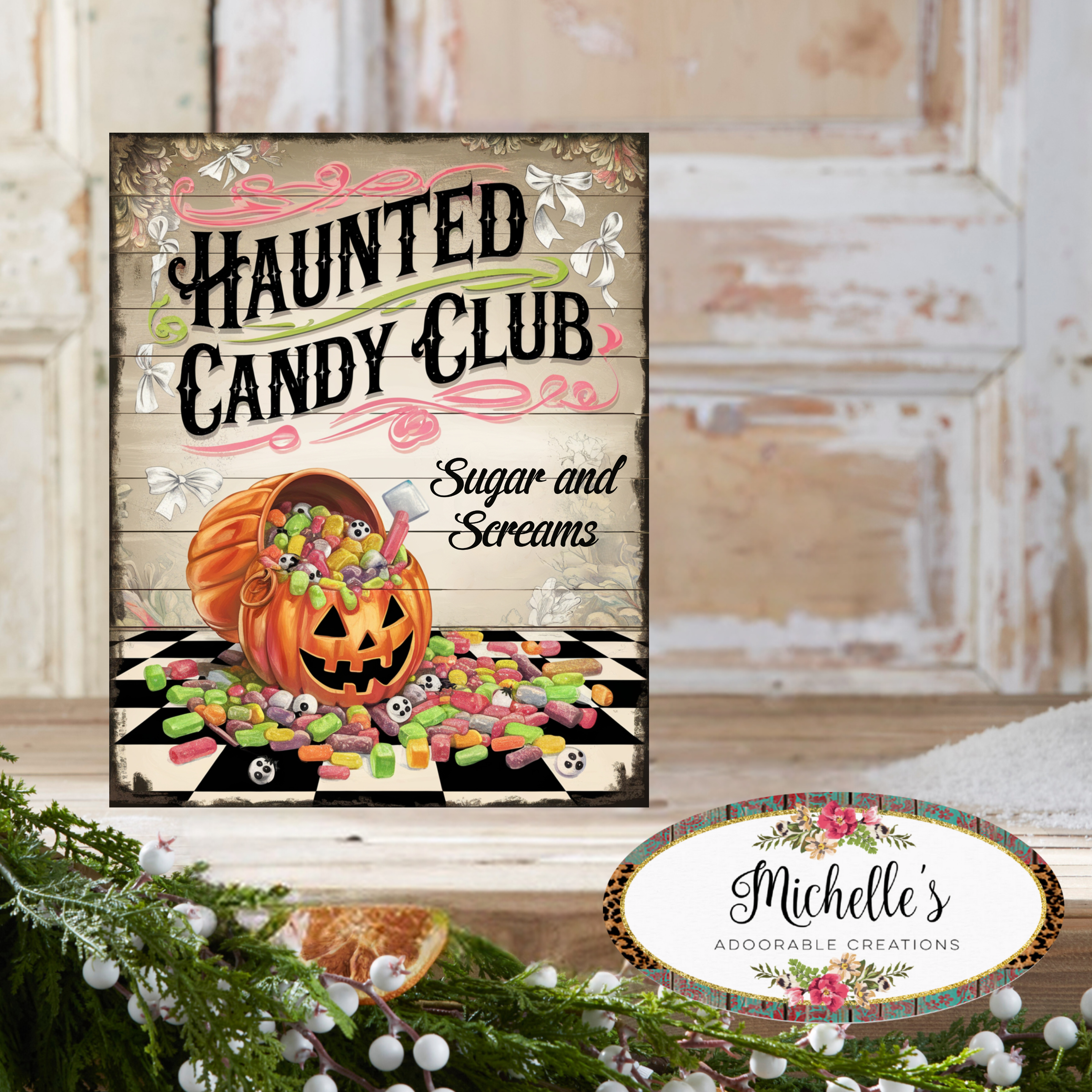 Shop For Sugar and Screams Halloween Club Sign