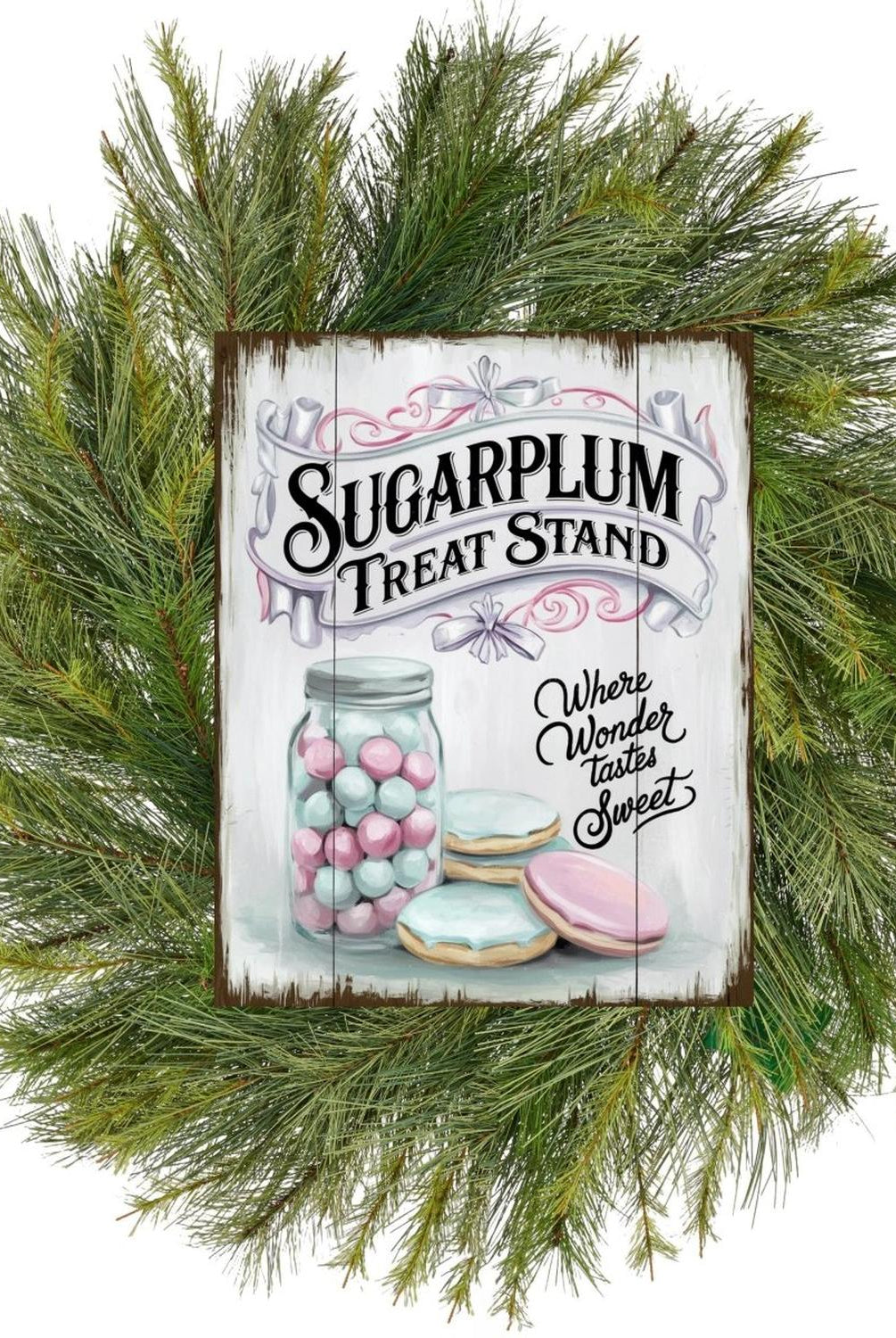 Sugarplum Treat Stand Christmas Sign