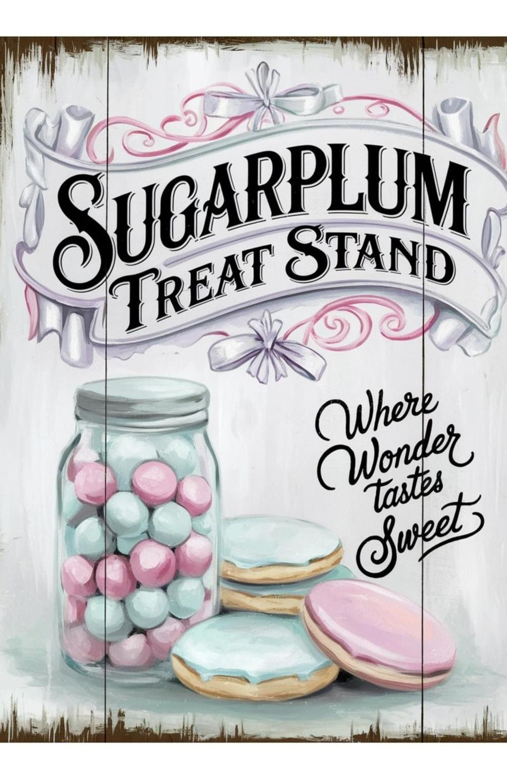 Sugarplum Treat Stand Christmas Sign