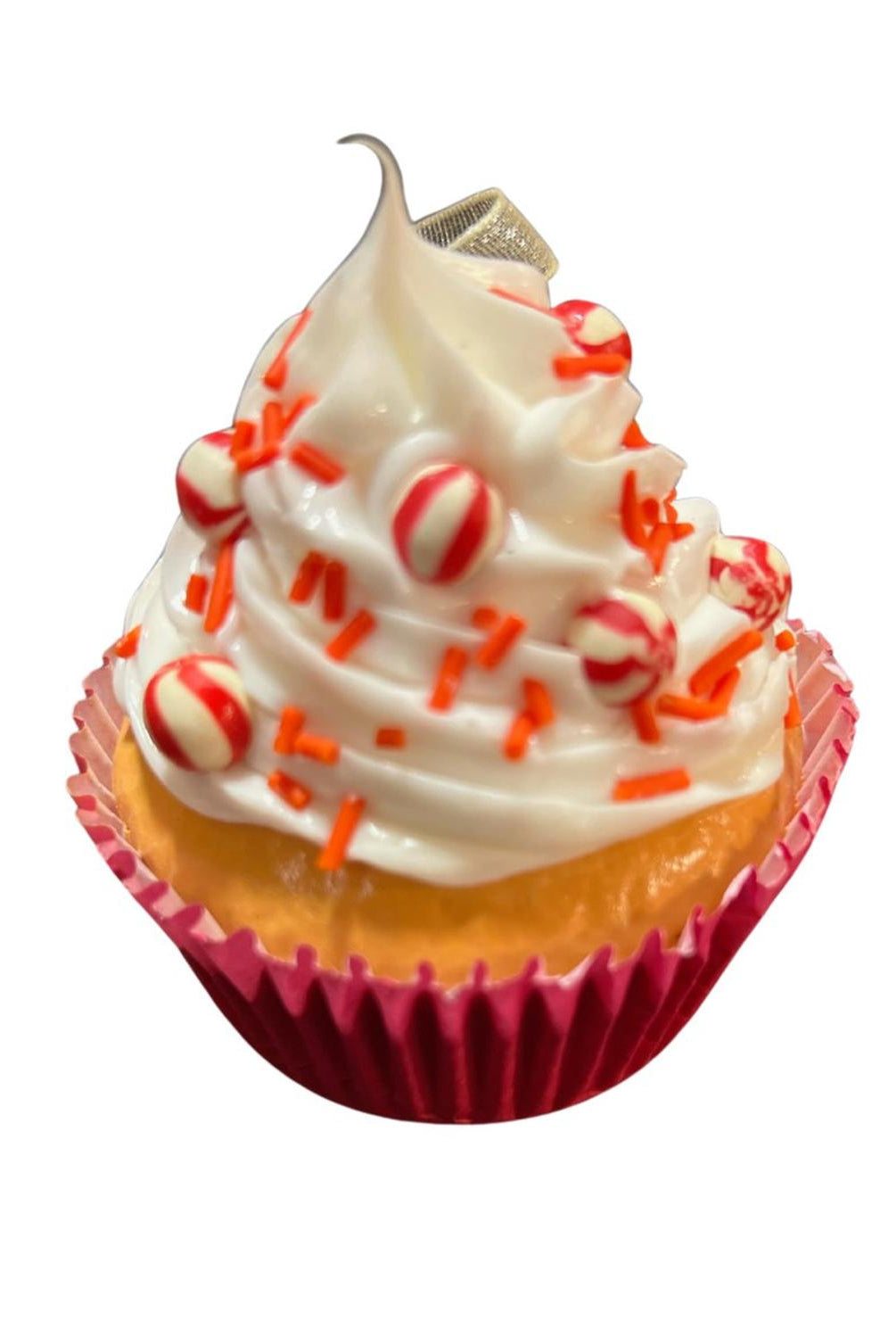 Sweet Cupcake With Candy Ornaments