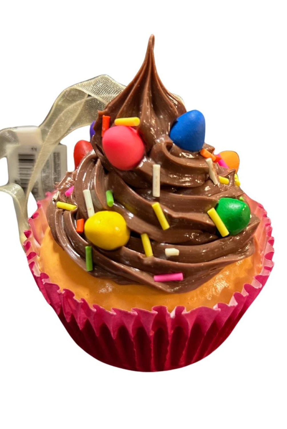 Sweet Cupcake With Candy Ornaments