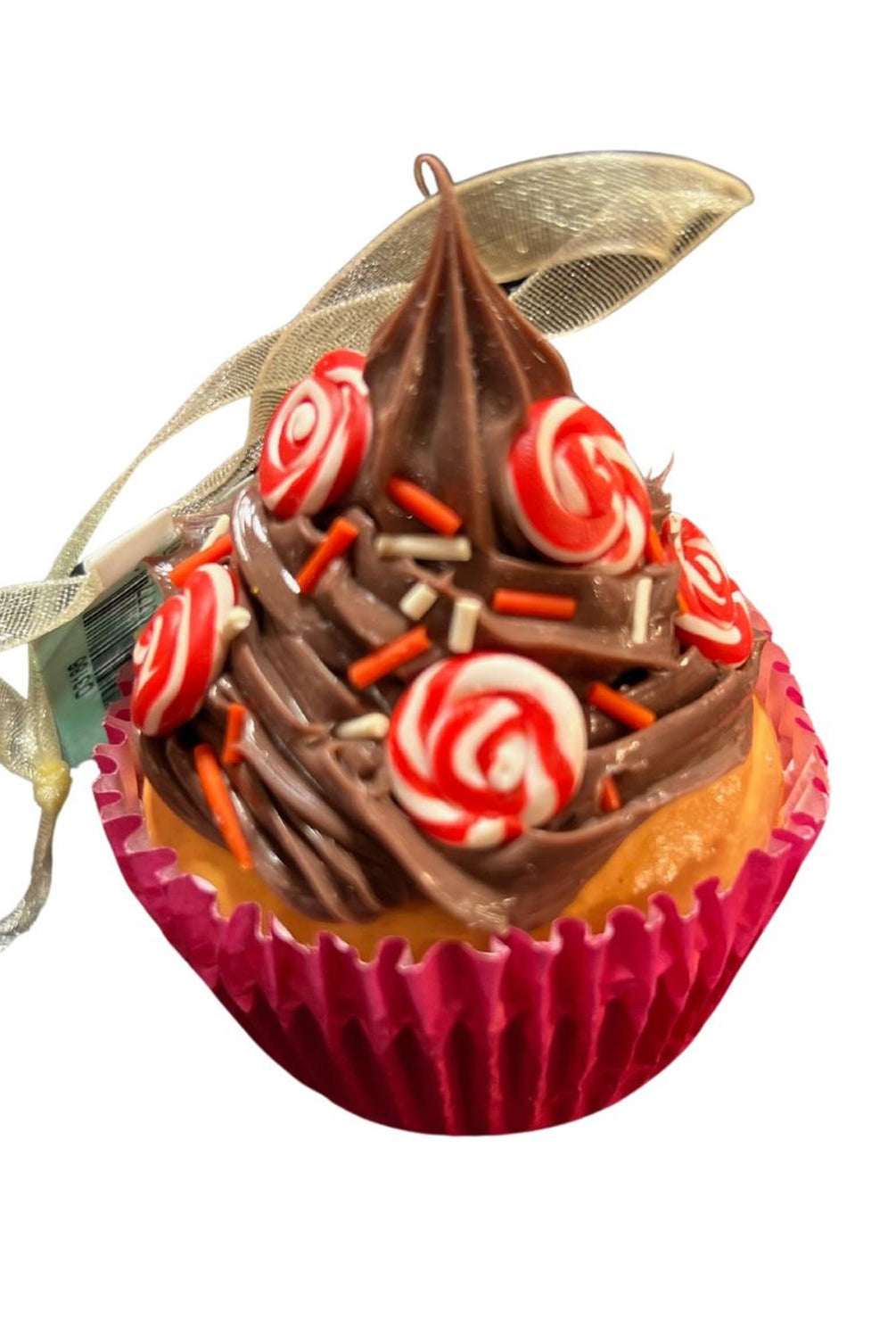 Sweet Cupcake With Candy Ornaments