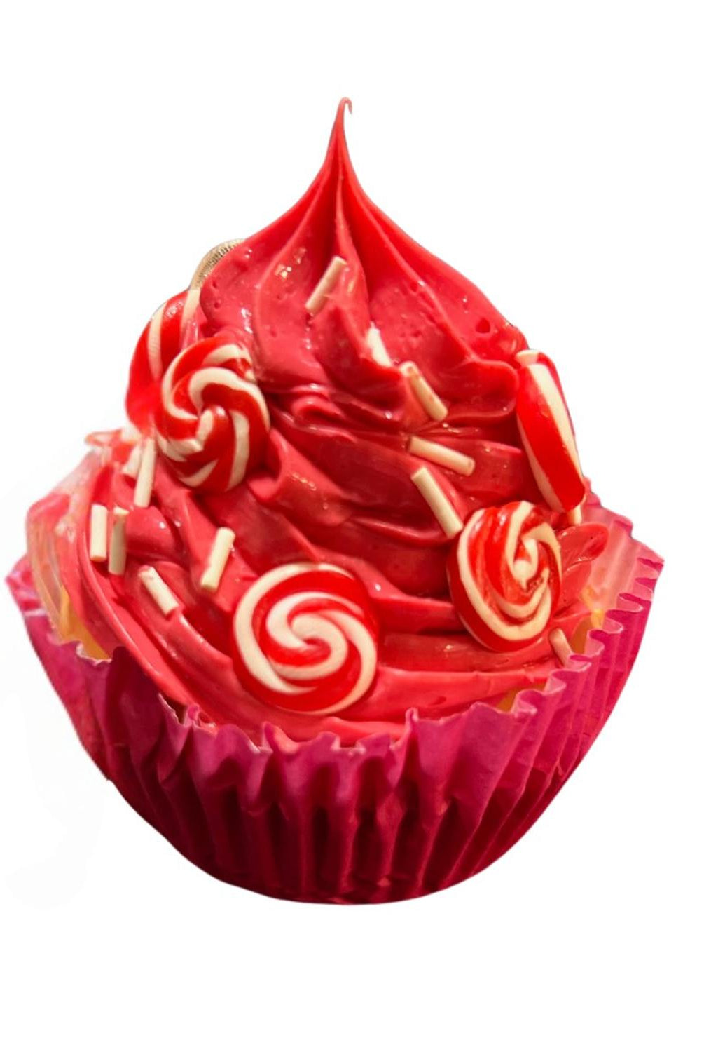 Sweet Cupcake With Candy Ornaments