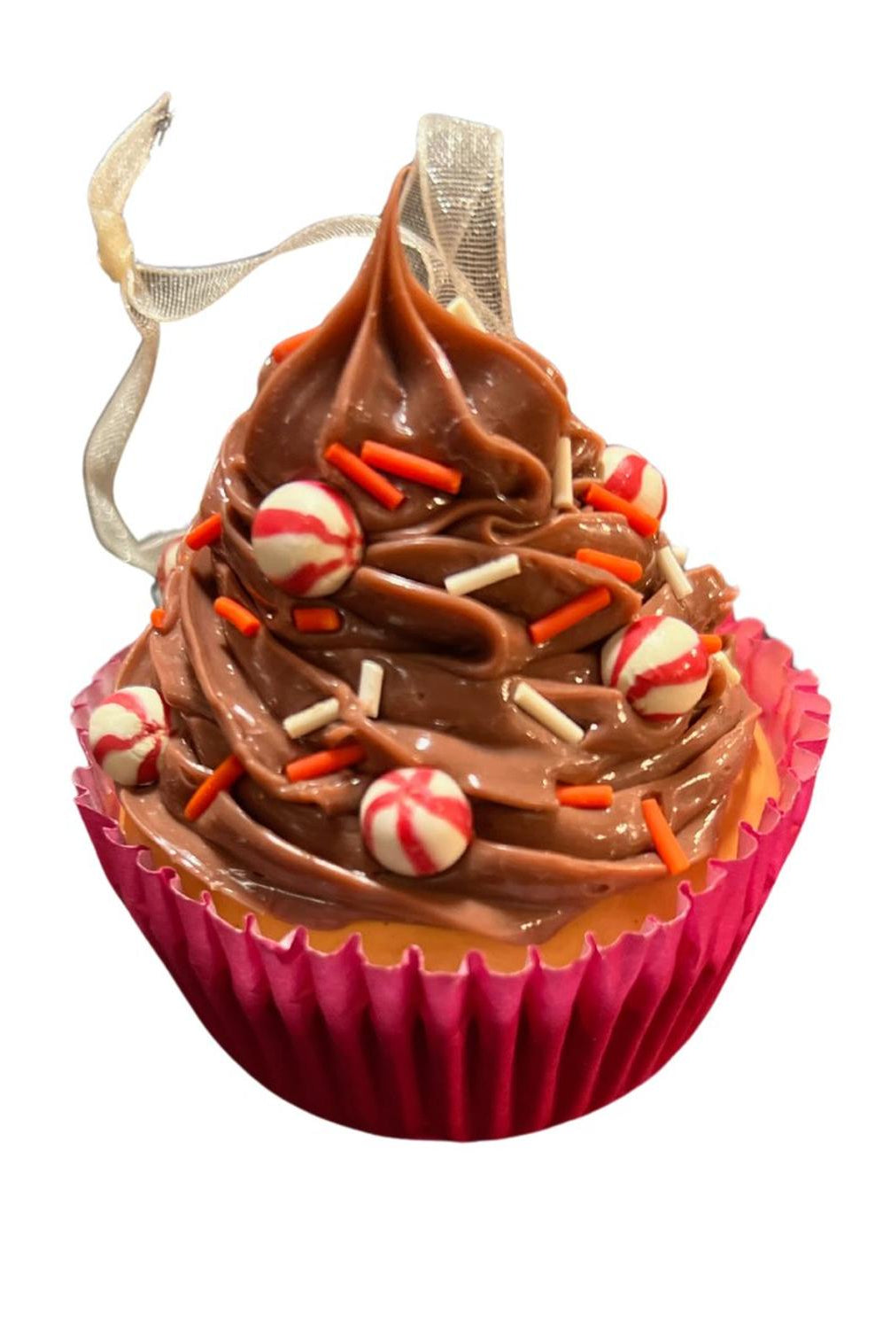 Sweet Cupcake With Candy Ornaments