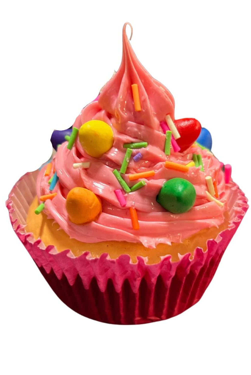 Sweet Cupcake With Candy Ornaments