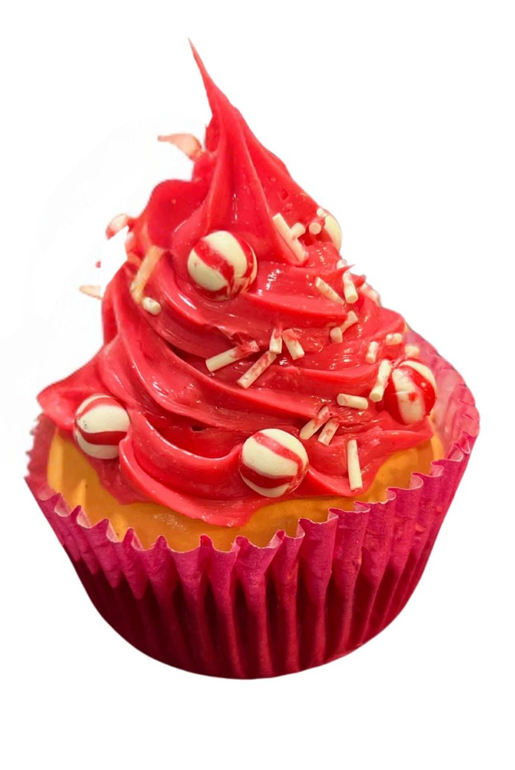 Sweet Cupcake With Candy Ornaments