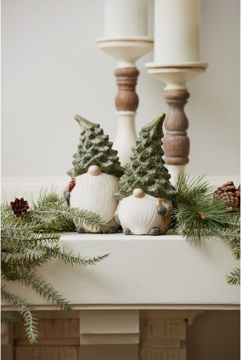 Shop For Terra Cotta Gnome Figurine with Pine Tree Hat (Set of 2)