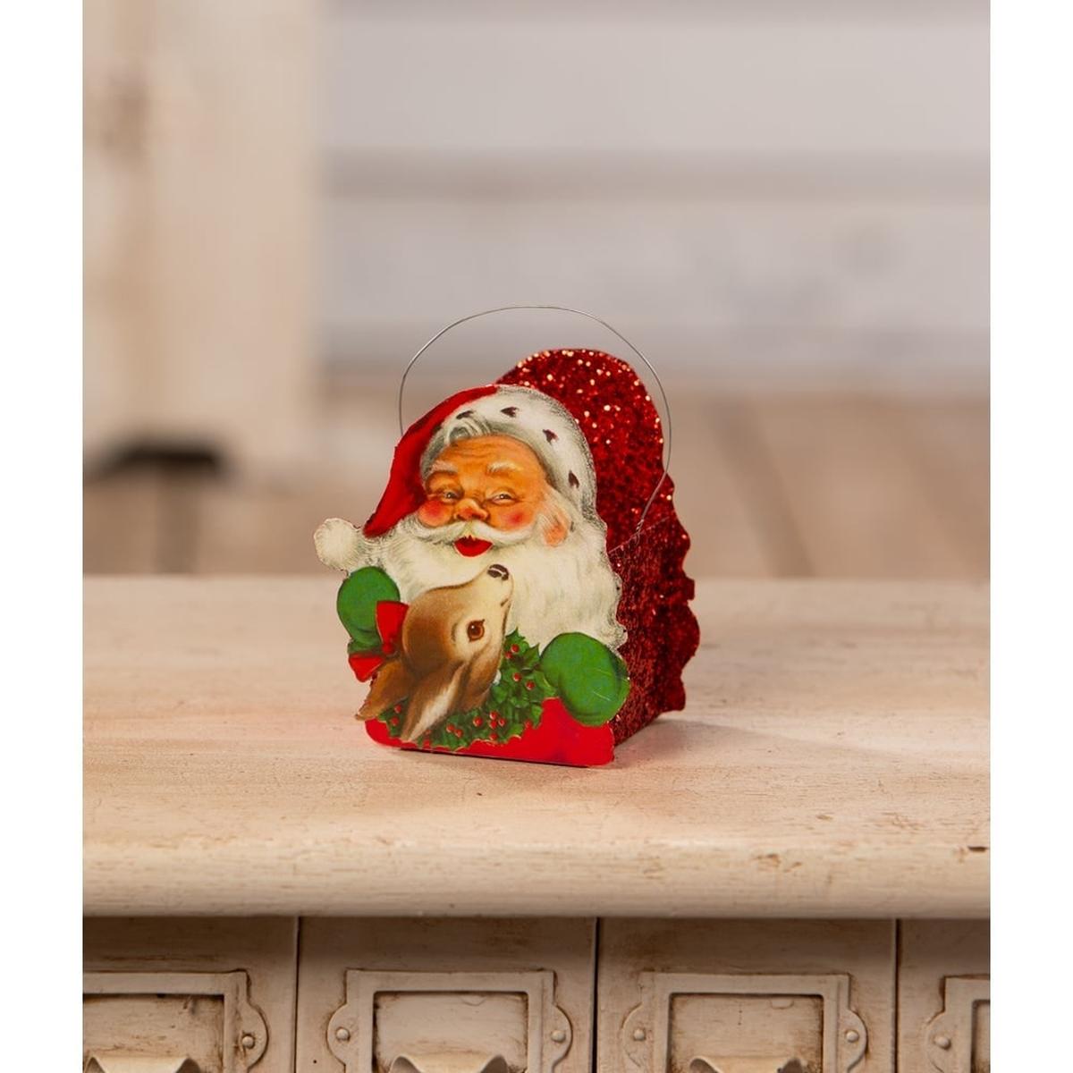 Shop For Tin Santa Bucket Small