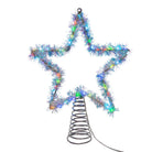 Shop For Tinsel Star Tree Topper with RGB LED Lights 12.2"