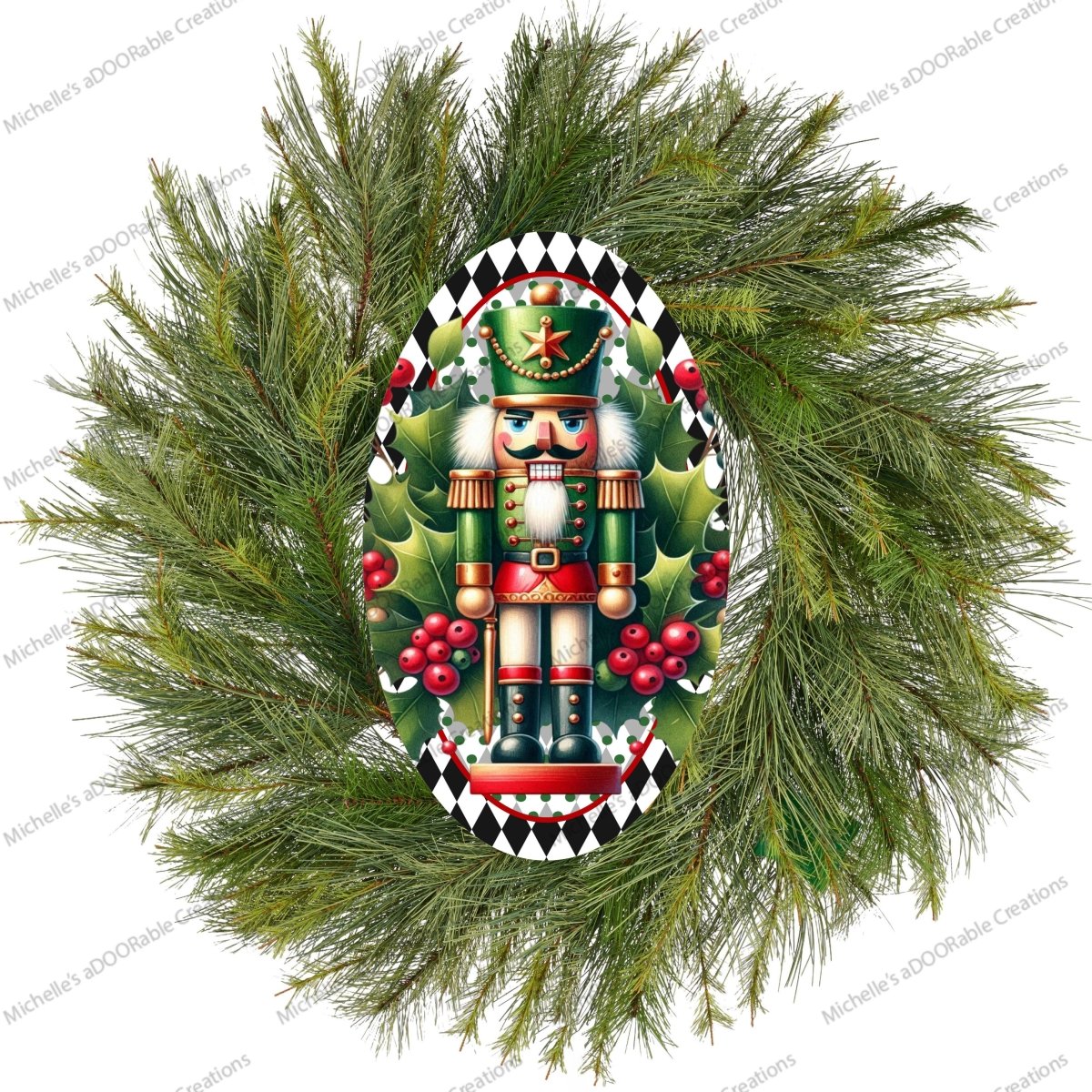 Shop For Traditional Red Green Oval Nutcracker Sign